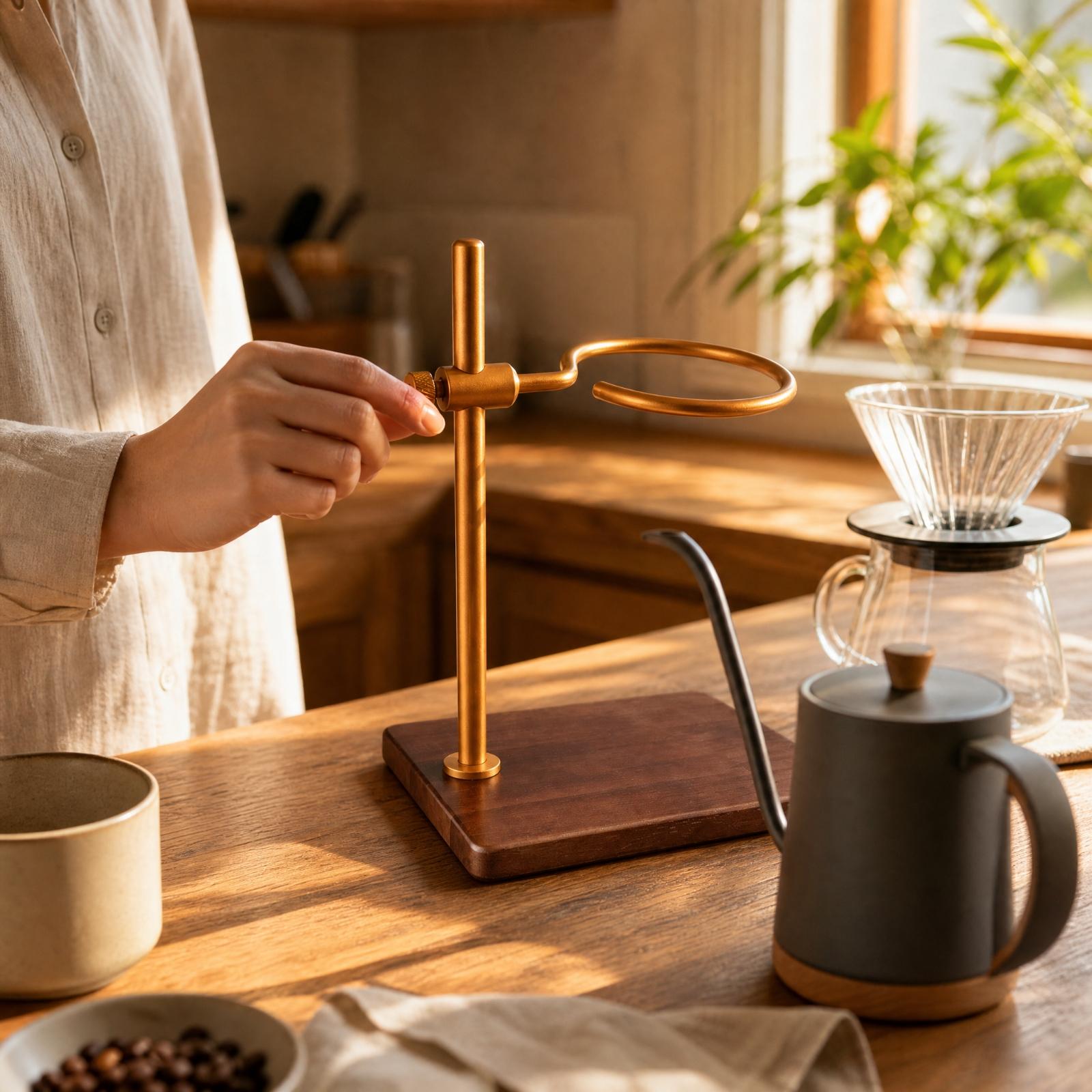 Adjustable Wooden Coffee Drip  - đánh giá và giá Coffee Equipment Pour Over